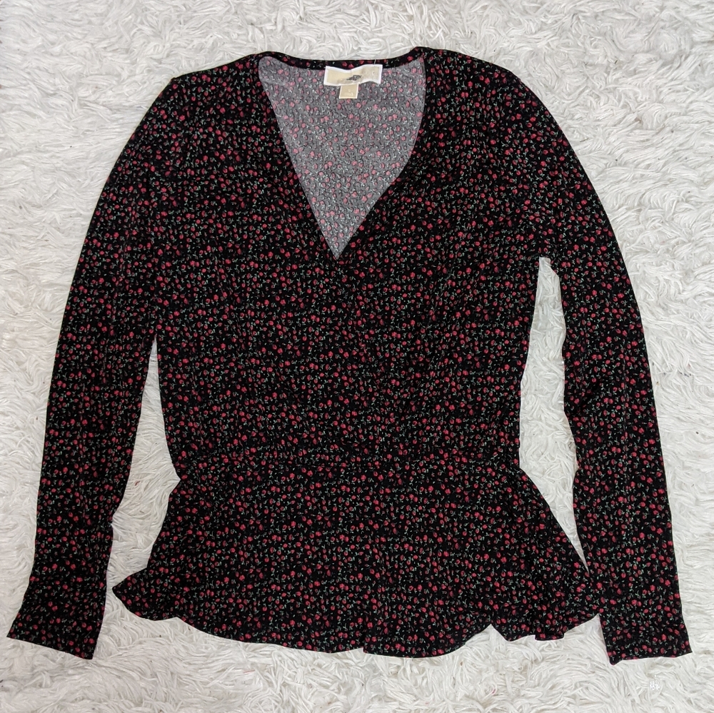 Michael Kors Rose Floral Blouse